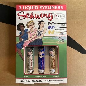 Schwing 3 lique eyeliner Duo black blue gold new in box.